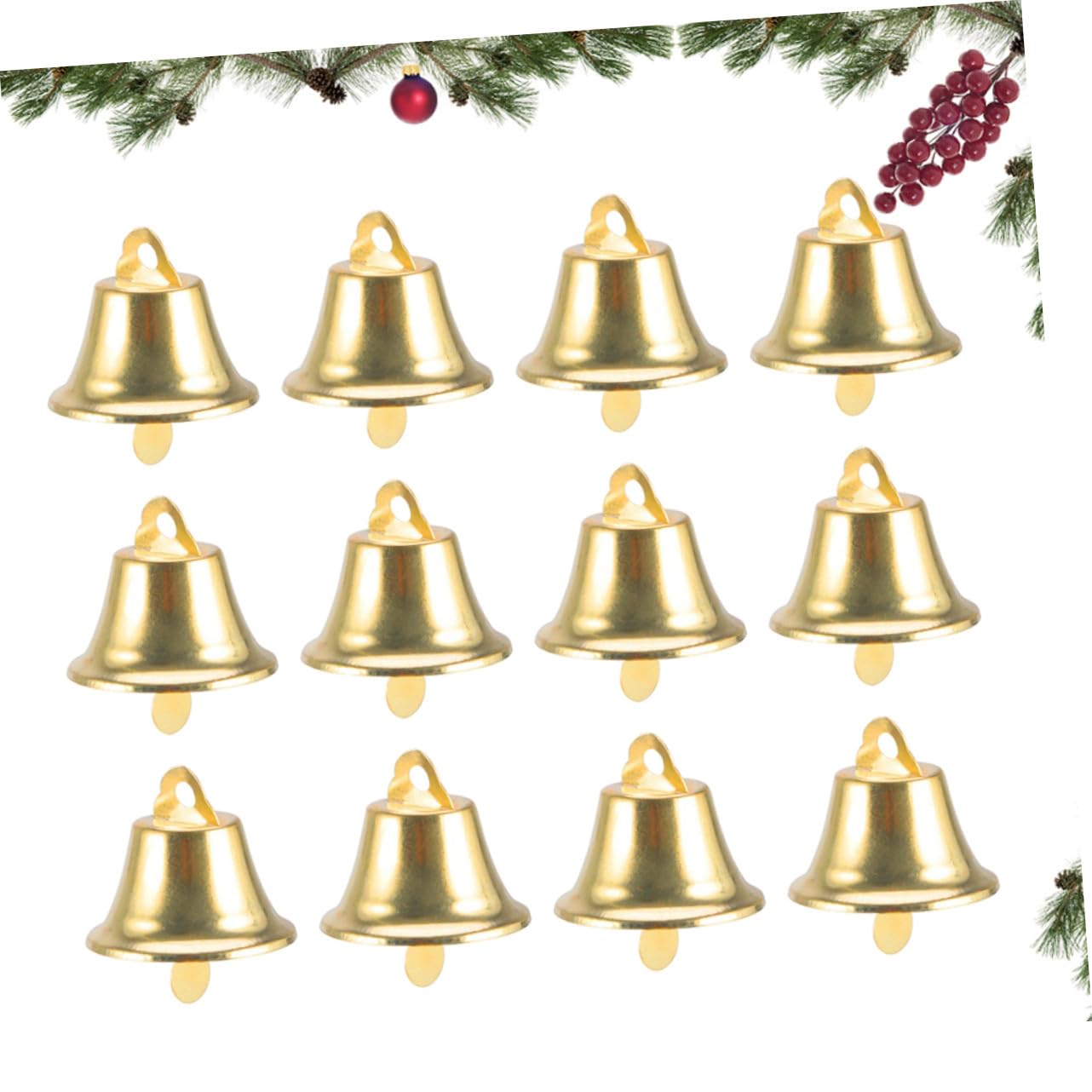 120pezzi Campane di Natale Pendenti Mini Ornamento Campane per Albero di Natale Natalizie Fai da Te