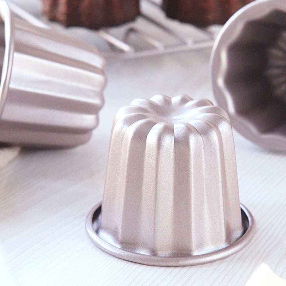 4pcs / 8pcs Canele Formen Kuchen Pfanne Antihaft Muffin Backformen Cupcake Pfanne 2,5 Zoll Kohlenstoffstahl Gebäck Form Home Oven Backen Werkzeuge (8)