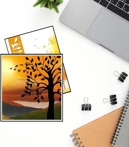 Miniatura 8 de Estivaux 3 piezas de marcos de hojas de vides troqueladas para hacer tarjetas, troqueles de corte de flores huecas, plantillas rectangulares de