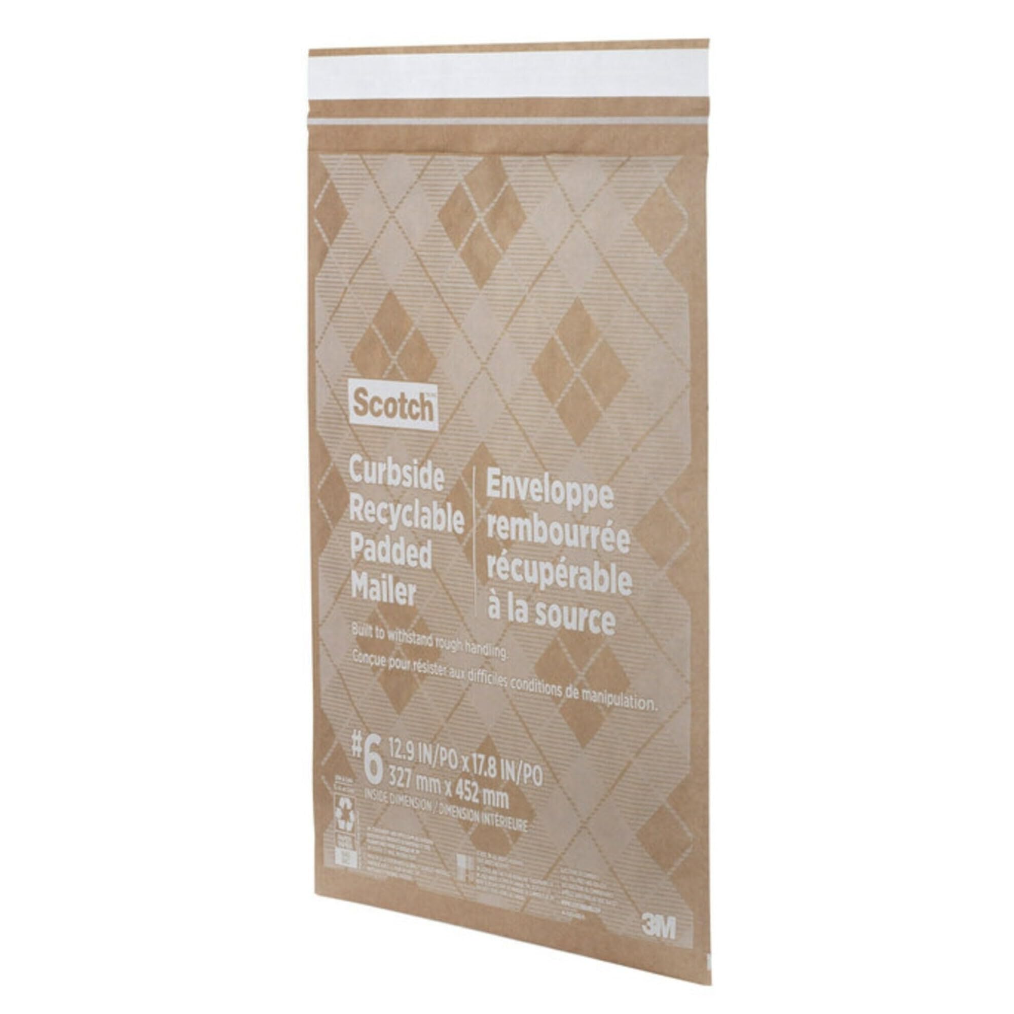 Scotch Luftpolster-Versandtaschen, recycelbar, gepolstert, 31,8 x 44,5 cm, ähnlicher Aufprallschutz wie traditionelle Luftpolster-Versandtaschen (CR-6-25)