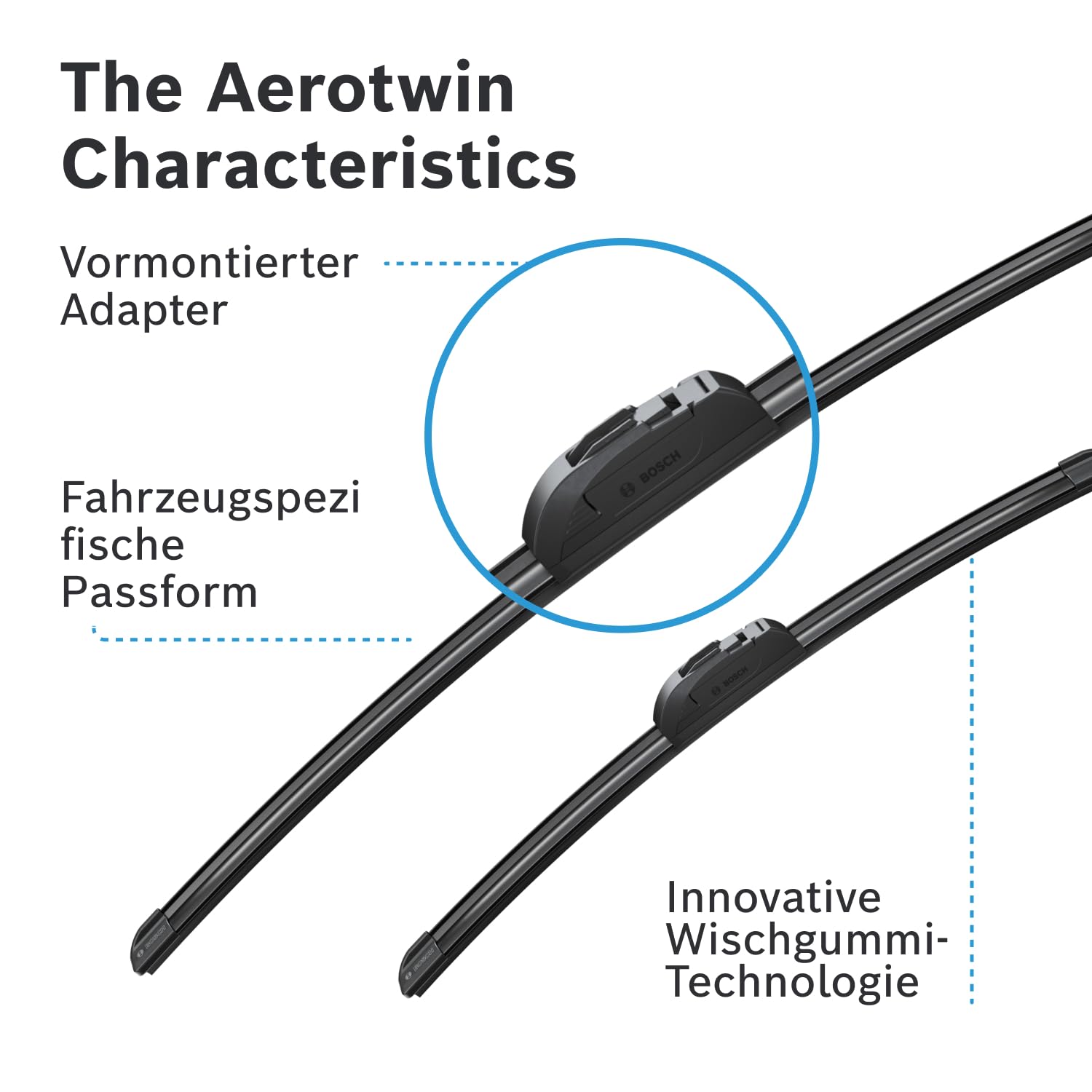 Bosch Wischblatt Satz Aerotwin Nachrüstungsset AR813S - Länge: 650/450, 3 397 118 912