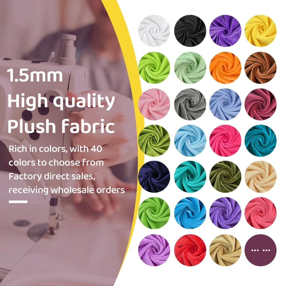 Weicher PlüSchstoff Stoff 50x45cm/150x50cm/150x100cm Weicher Stoff 1,5mm Nähstoff DIY Handgefertigter Kristall Superweicher Plüschstoff(72,50x45cm)