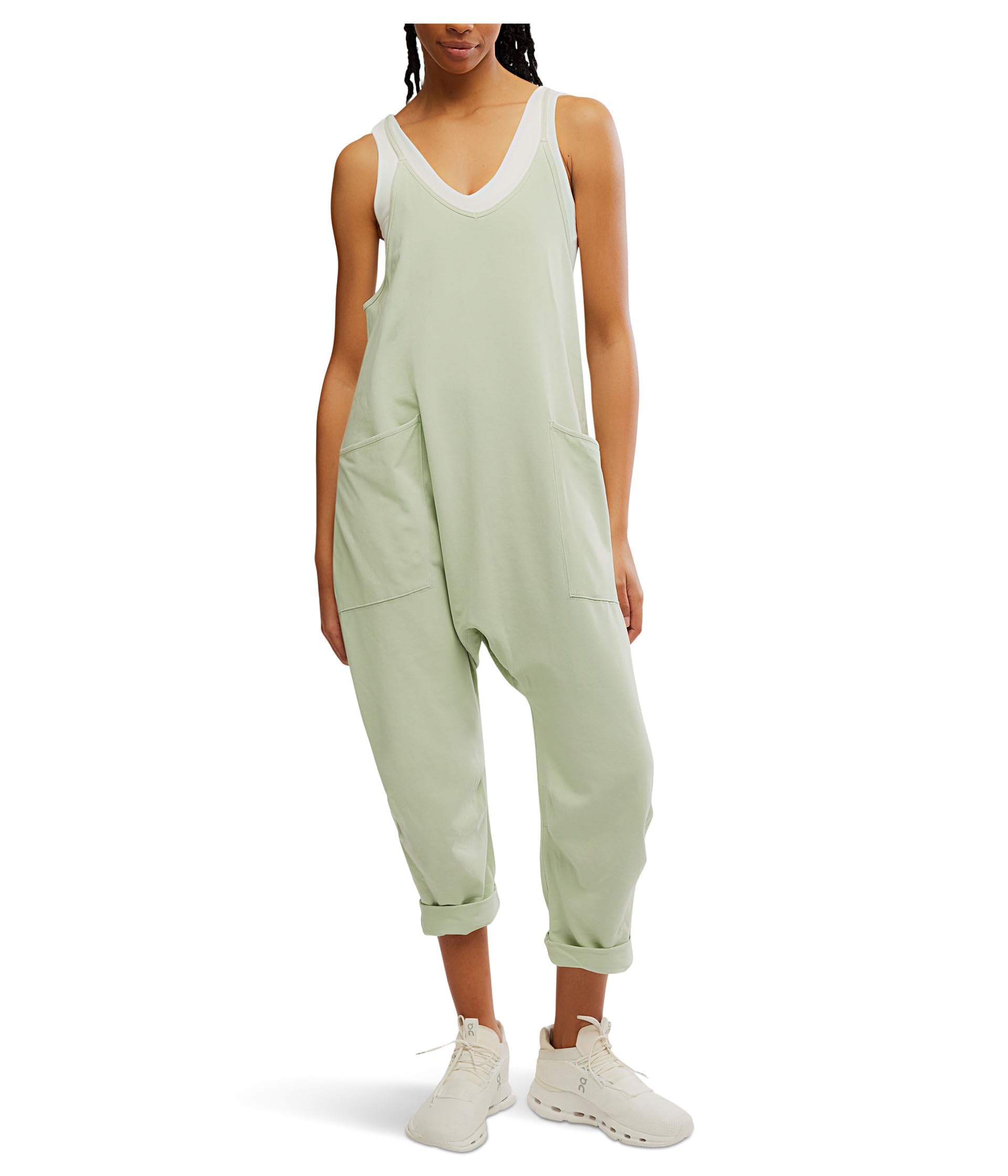 Free People Womens Hot Shot Onesie, Green Tea, Large, 13