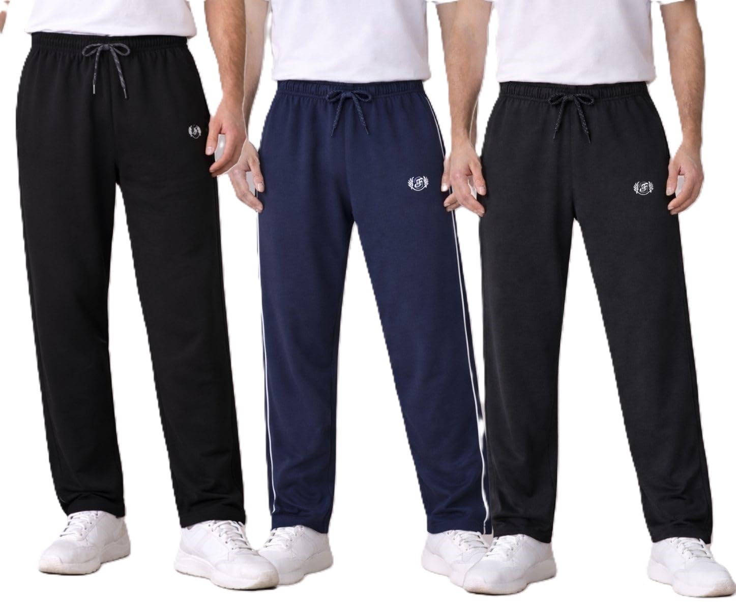 FEVERFEW Men Cotton Blend Track Pant | Solid Bottom Wear | Regular Straight Fit | Drawstring Closure | Comfortable Summer Wear | Track Pant Lower Pack of 3-picture-50