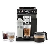 De’Longhi Eletta Explore – Perfetto Macchina da Caffè Automatica, LatteCrema Montalatte Automatico, 50 Bevande incl. Cold Brew in un Solo Tocco, Display Touch a Colori, Grigio Scuro (ECAM452.67.G)
