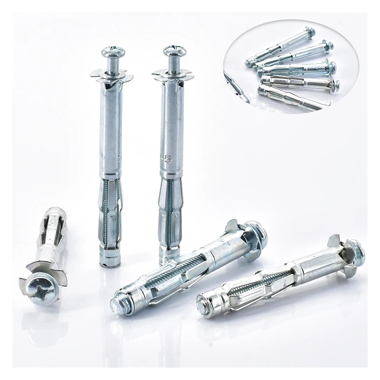 ZS Hardware Kit de anclaje de pared de expansión, juego de tornillos M4-M8 for tablero de fibra de yeso