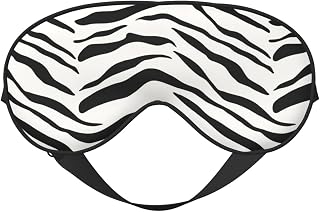 Zebra Stripe Pattern Minimalist Sleep Mask Eye Mask with Adjustable Strap, Eye Sleep Shade Cover Blocks Light for Women Men Airplane Travel Nap Meditation