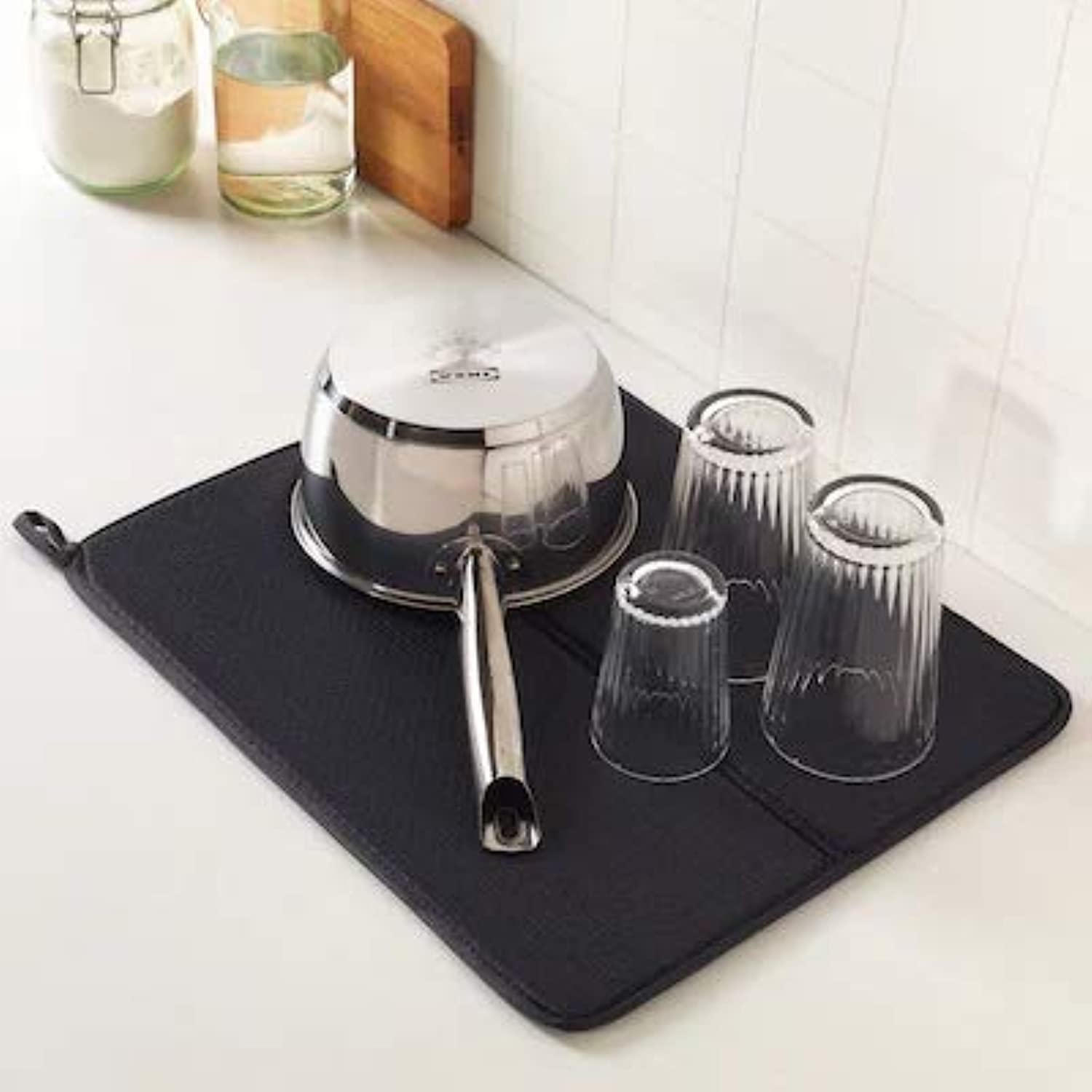 Ikea TSSP Dish Drying mat, Dark grey44x36 cm (17 ¼x14 ¼) (Pack of 2) — Amazon image 2