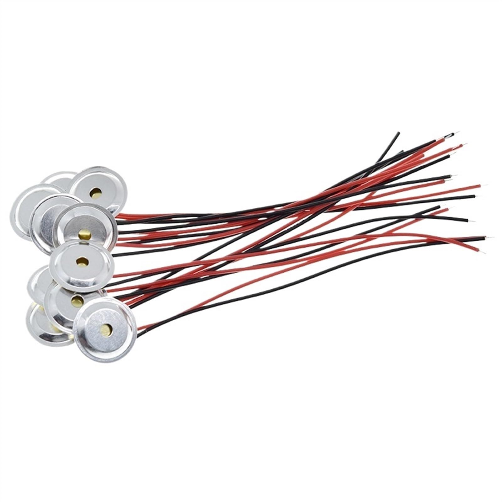 WUZDPRCJ 10 Pcs Piezoelectric Piezo Ceramic Wafer Plate Dia 15mm for Buzzer Loudspeaker + Aluminum shell