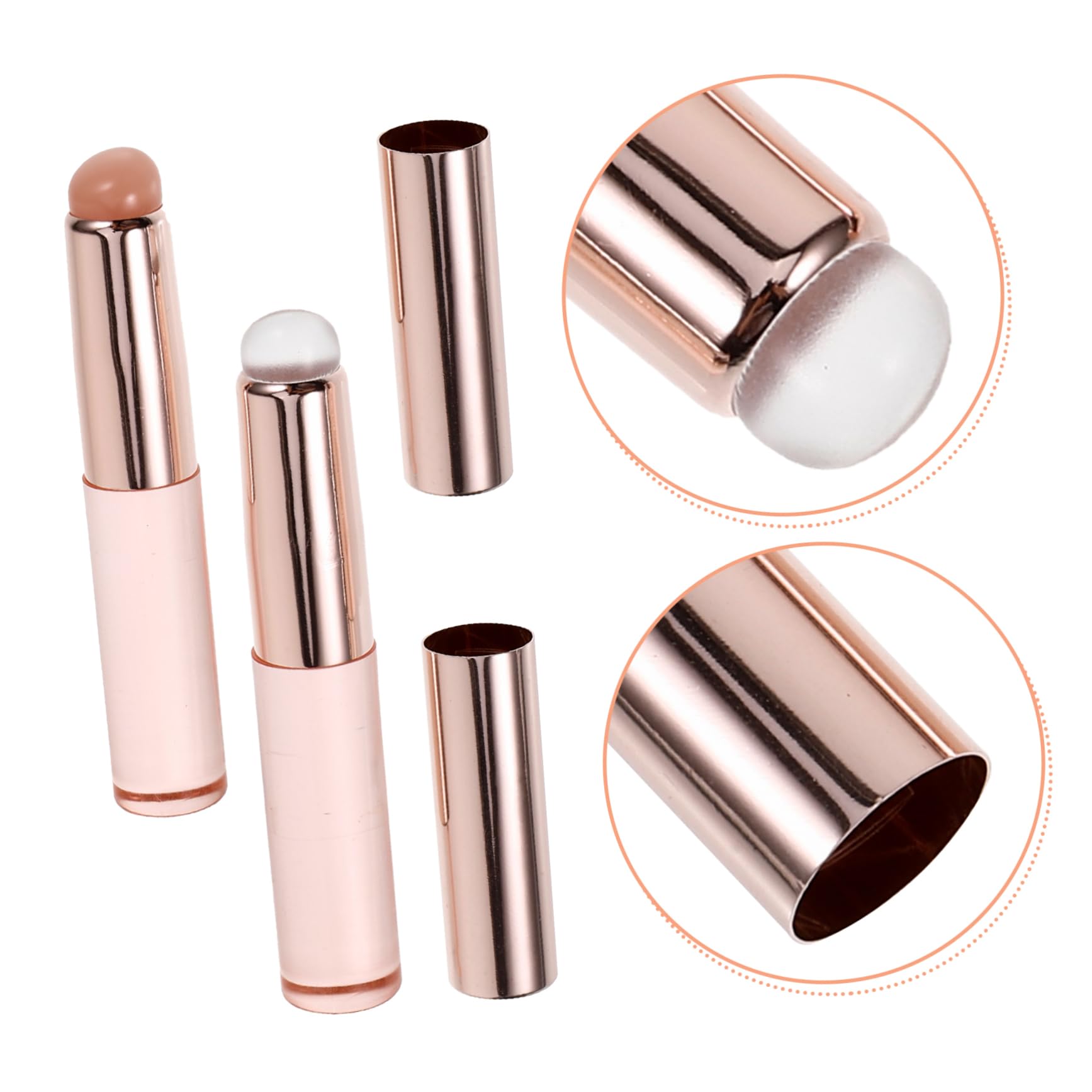 GALPADA 2Pcs Nail Art Brush Portable Applicator with Soft Tips for Seamless Application for DIY Nail Art