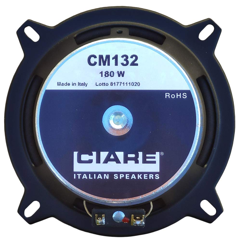 1 MIDRANGE CIARE CM132 CM 132 altoparlante da 13,00 cm 130 mm 5" da 90 watt rms e 180 watt max con impedenza 4 ohm sensibilità 90 db per auto, 1 pezzo + 5 adesivi omaggio