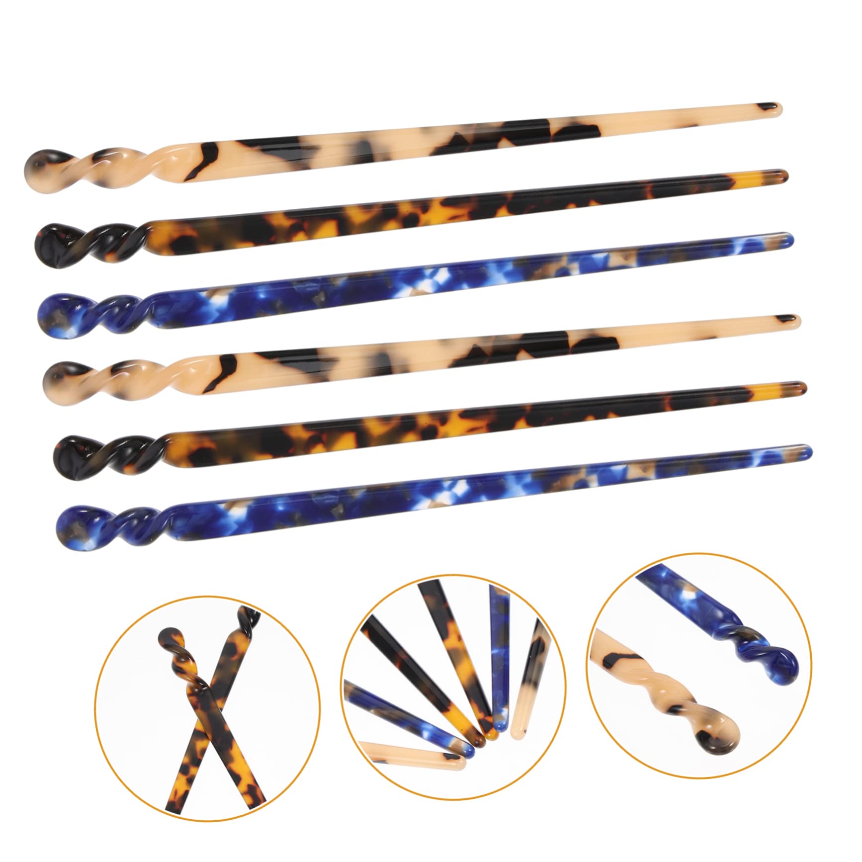 FRCOLOR 3 Set Di Forcine Per Eleganti Accessori Per Stile Retrò Con Bordi Lisci Per Realizzare Chignon Uso Quotidiano 6 Pezzi*3