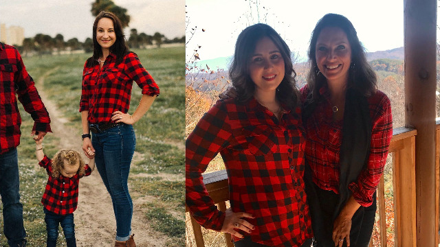 5 DJT+Blouses+Womens+Checkered+Asphalt