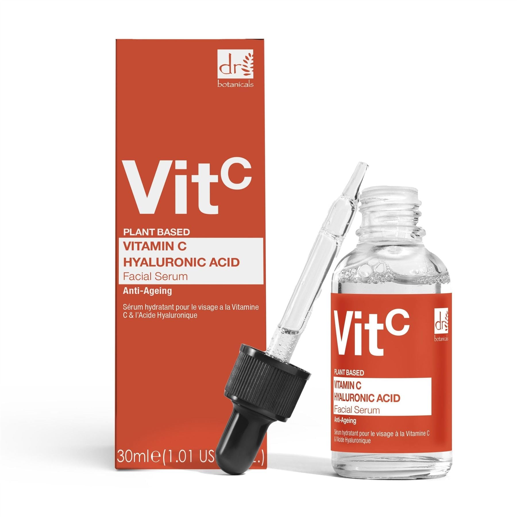 Dr Botanicals Unisex Vitamin C 5% & Hyaluronic Acid 2% Facial Serum 30Ml