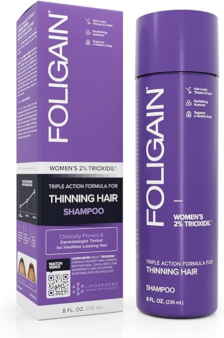 Amazon 2 Trioxidil 反抜け毛のシャンプーが付いている女性のためのfoligainの毛の再成長のシャンプー Foligain ヘアケア カラー スタイリング 通販