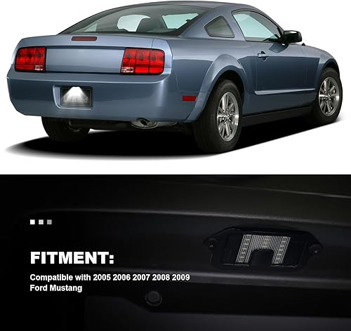 Miniatura 4 de litzland Luz LED para placa de matrícula compatible con Ford Mustang 2005-2009 luz de etiqueta 6500K blanca 1 pieza