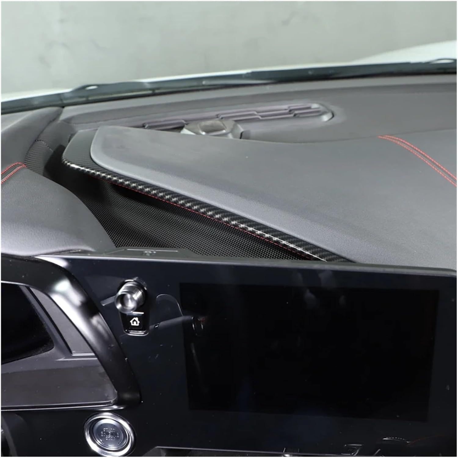Interior Trim Strip Auto Accessories Compatible for Corvette C8 Stingray Z51 Z06 2020-2023 ABS Carbon Fiber/Red Car(Carbon Fiber)