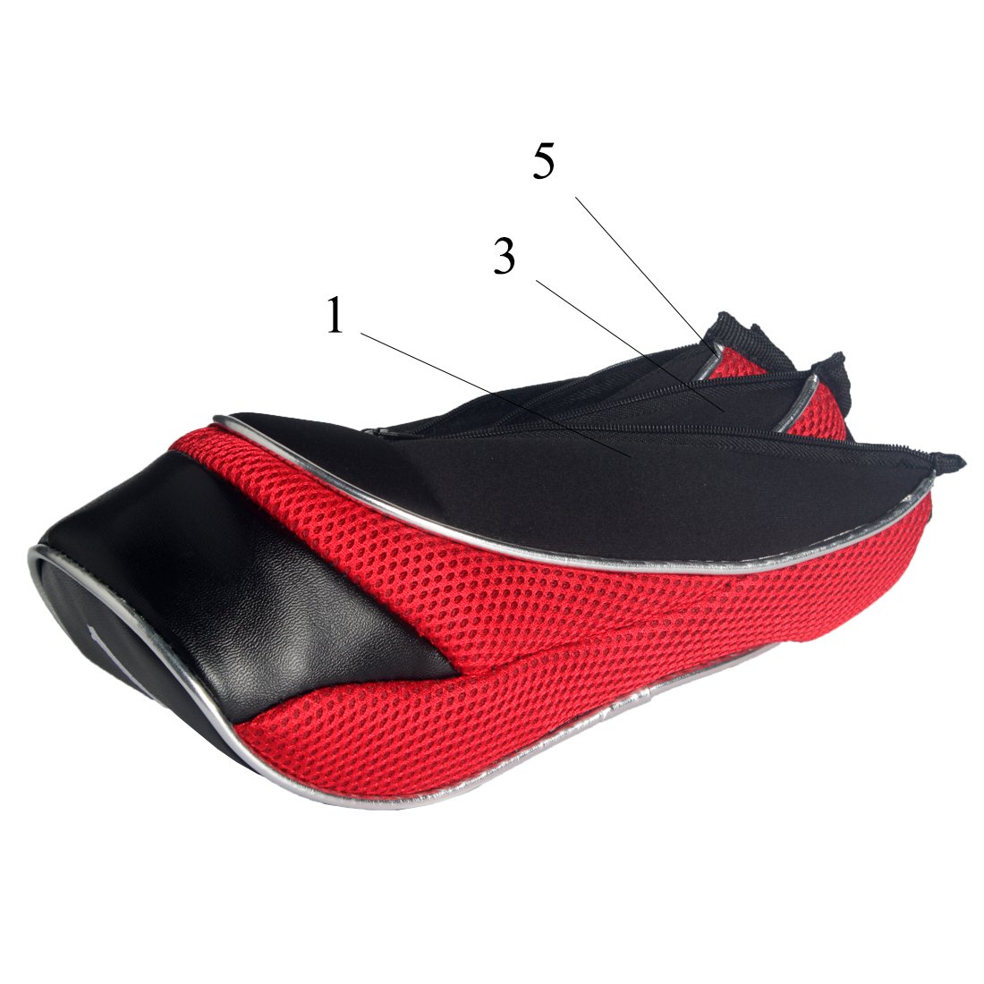 Andux Lot de 3 Couvre-Clubs de Golf 460 CC avec Fermeture éclair
