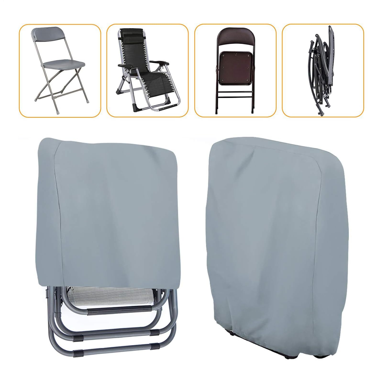 Fundas Para Sillas Plegables De Jardín Cubierta Impermeable De 2 Piezas
