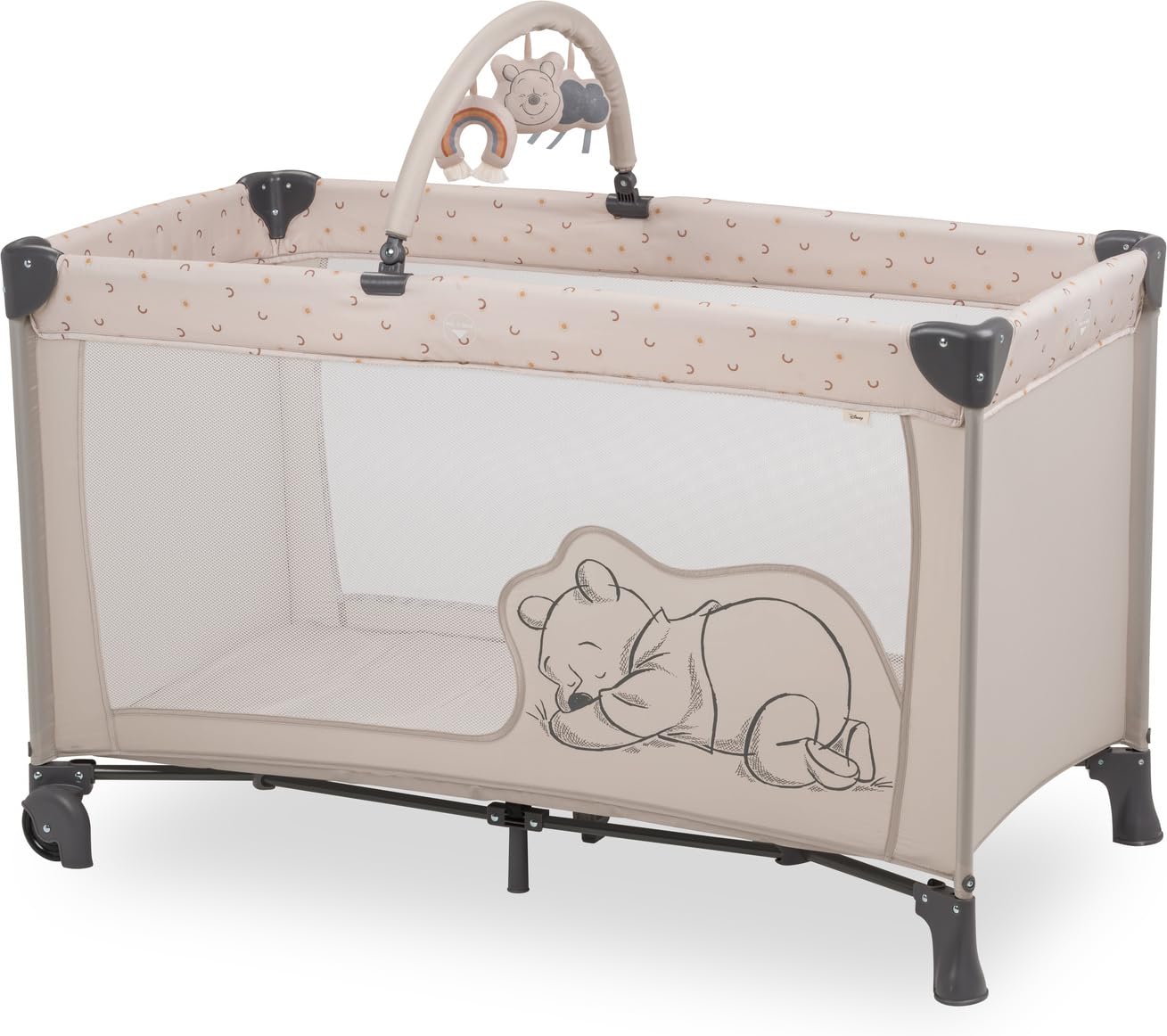 hauck Travel Cot Pooh Rainbow Beige Without Accessories Baby Products