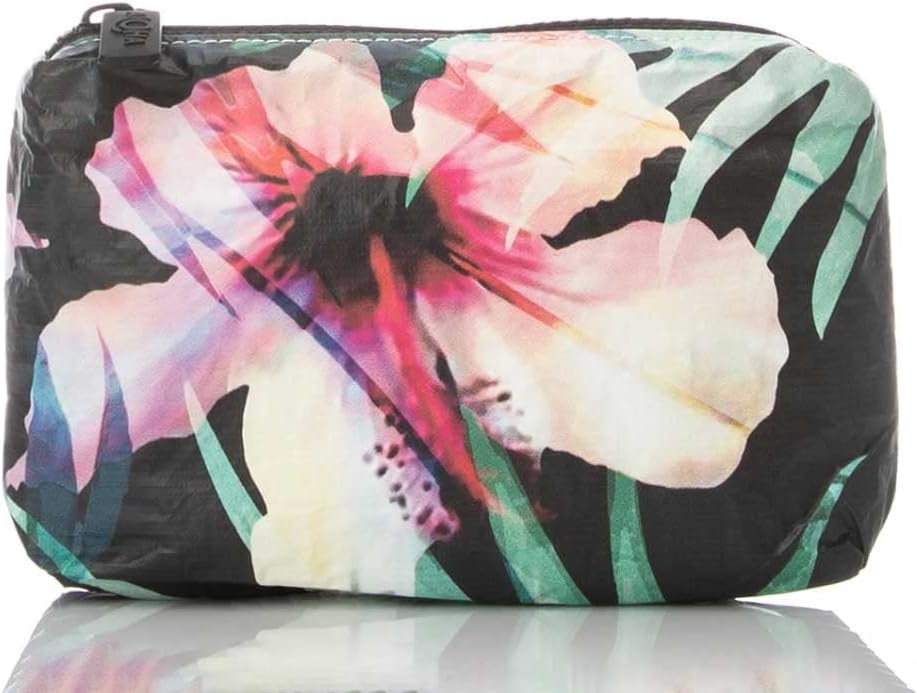 ALOHA Collection Mini Pouch, Lightweight, Packable & Splash-Proof - Durable, Washable, & Reusable Makeup Pouch for Cosmetics. Keeps Essentials Organized. Easy to Clean.