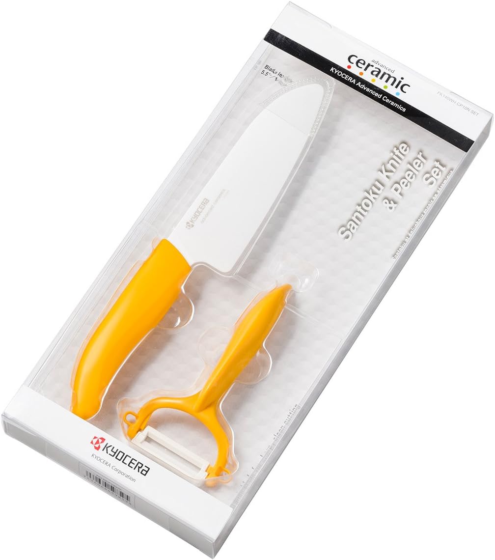 KYOCERARevolution Ceramic Knife and Peeler, 5.5 inch, Yellow