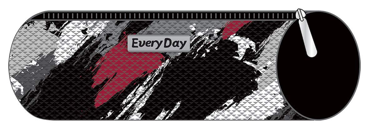 GenericEveryday Brand Black and Various Colour Design Pencil CASE with Padded Handle and Single Zipper Tube Design *Back to School Range*, Black, M