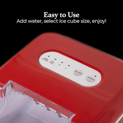 Miniatura 4 de Igloo Máquina eléctrica para hacer hielo de encimera, automática y portátil, 26 libras en 24 horas, máquina de cubitos de hielo, cuchara y cesta de