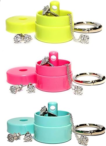 LION LATCH Como se ve en Shark Tank, almacenamiento de joyas de viaje, contenedor de llavero para pastillero, estuche para joyería, paquete de 3