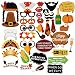 UNOMOR Thanksgiving Day Photo Booth Props, 38 PCS Happy Thanksgiving Photo Booth Props Decorations, Happy Thanksgiving Party Favor