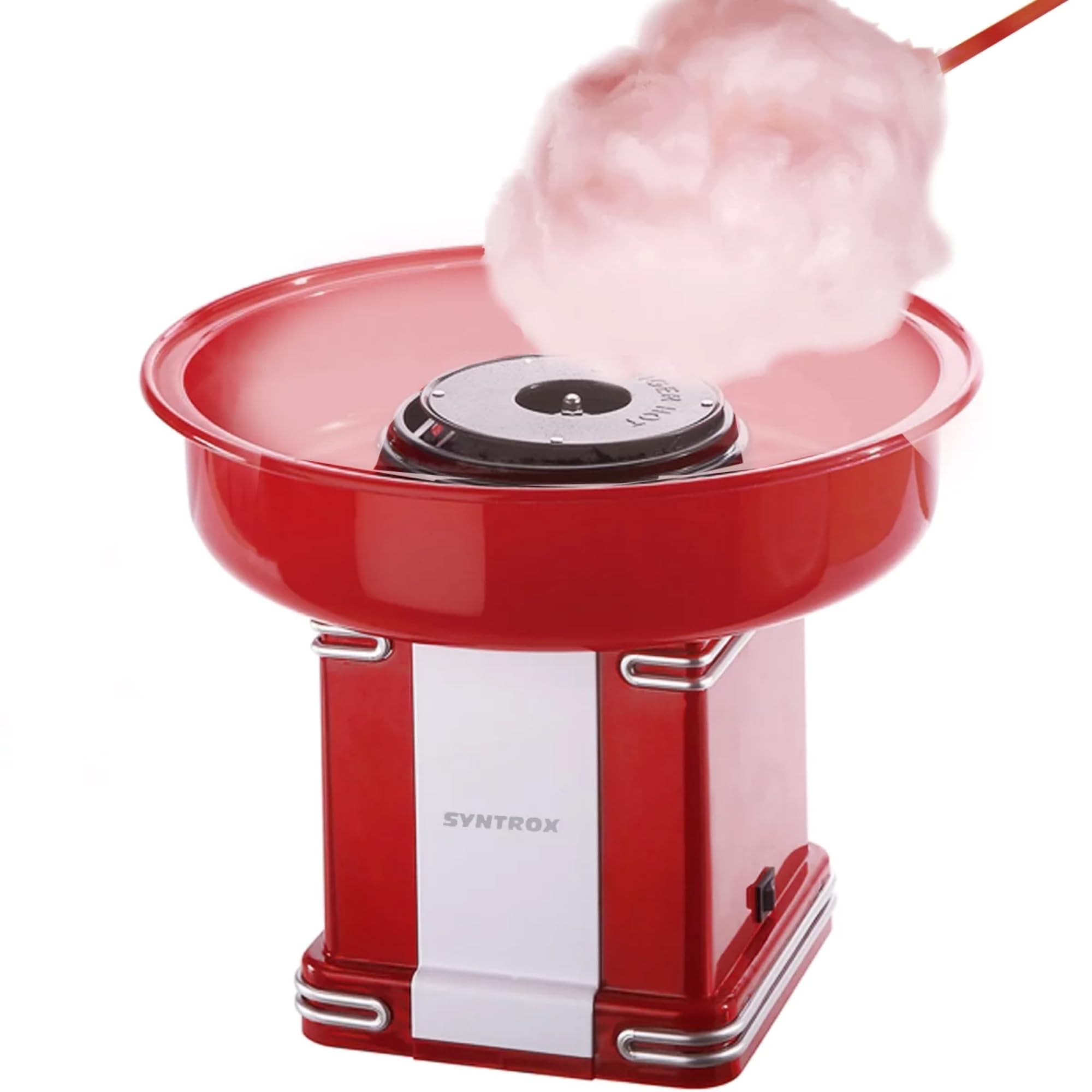 Syntrox Germany Elektrische Zuckerwattemaschine Oregon, Zuckerwattemaker Cotton Candy Maker ZWM-500W Oregon, Zuckerwatte selbst herstellen, Cotton Candy Maker