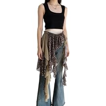 Layering Wrap Skirt Y2k Whimsy Twee Ruffle Leopard Print Tie Skirts Downtown Whimsical Bohemian Clothes