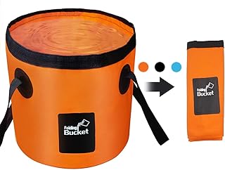 Esthesia Collapsible Bucket, 5 Gallon Portable Folding Water Container for Travelling, Camping, Hiking, Fishing, Gardening