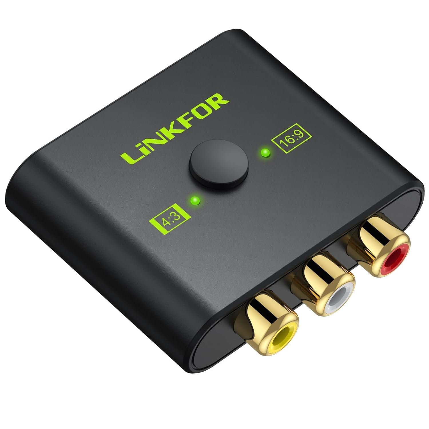 LiNKFOR RCA to HDMI Converter, 1080P AV to HDMI Converter, 16:9/4:3 Conversion Mini Composite CVBS Audio Video Adapter Supports PAL/NTSC for Wii/PS1/PS2/N64/Xbox
