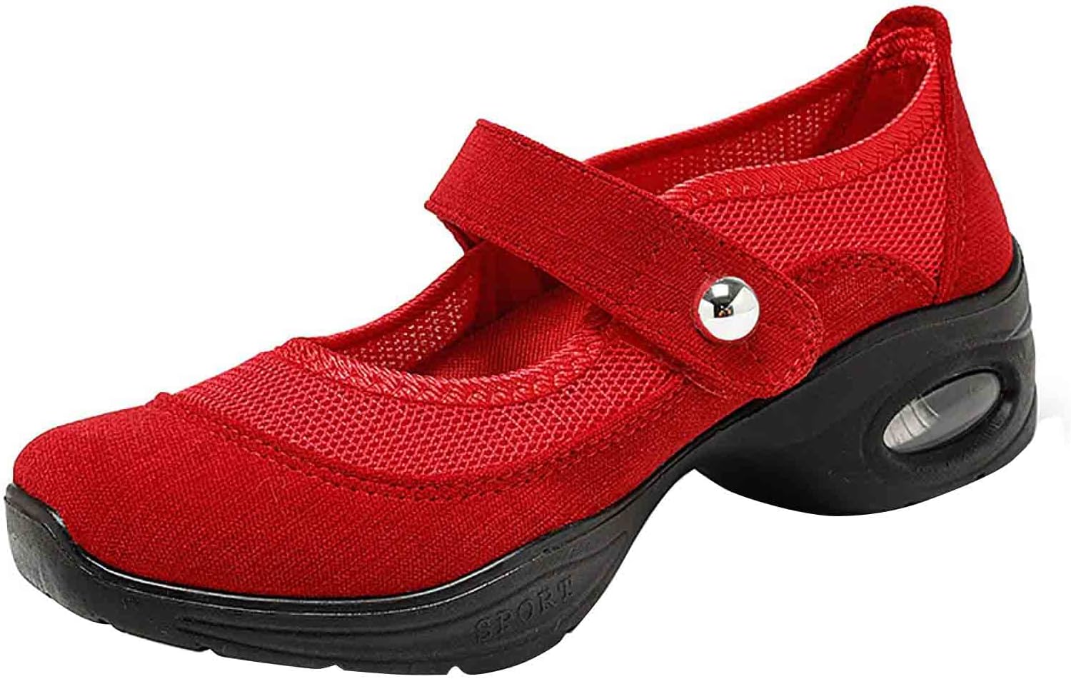 Women's Jazz Dance Shoes Sneakers Breathable Air Cushion Lady Split Sole Athletic Walking Dancing Shoes Platform