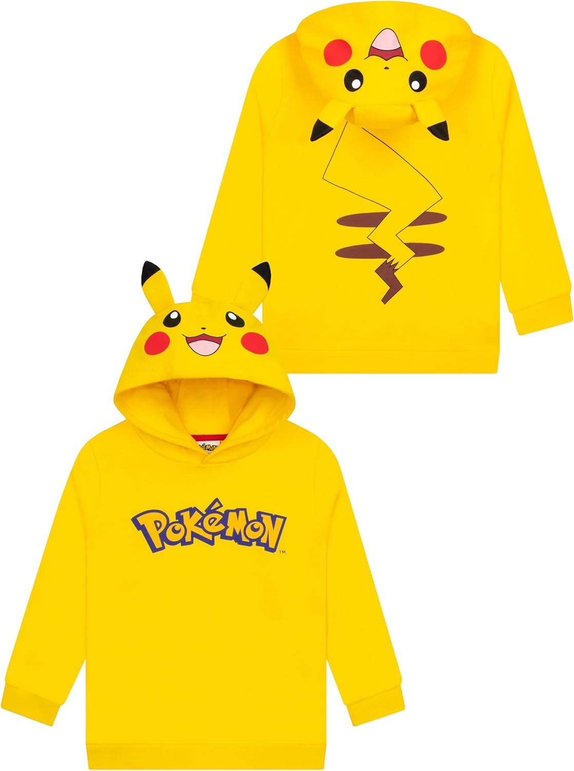 Pokemon Hoodie, Pikachu Kids Hoodie With 3D Ears, Cotton Boys Hooded Sweatshirt, Boys' Fashion Hoodies & Sweatshirts