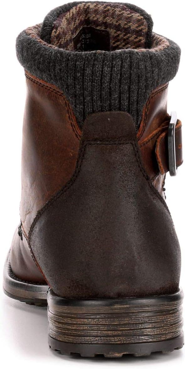 AM Shoes Mens Leather Plain Toe Lace Up Boot Shoes, Dark Brown, US 12