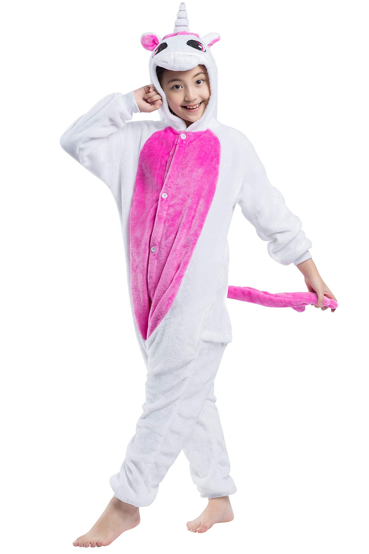 Niños Pijama Animal Kigurumi Animados Cosplay Unicornio Caballo Volador para Niños Unisex