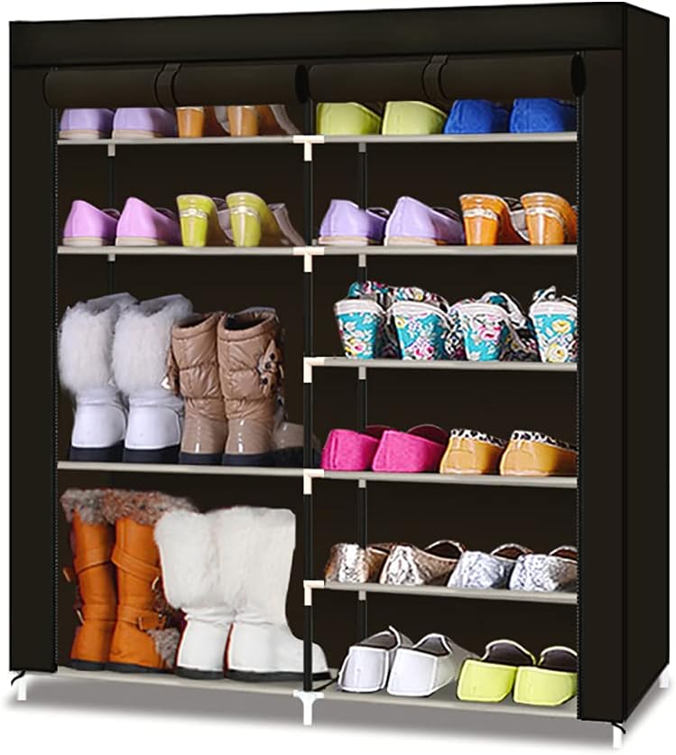 Amazon.com: TXT&BAZ 20-Pairs Portable Boot Rack Double Row Shoe Rack ...