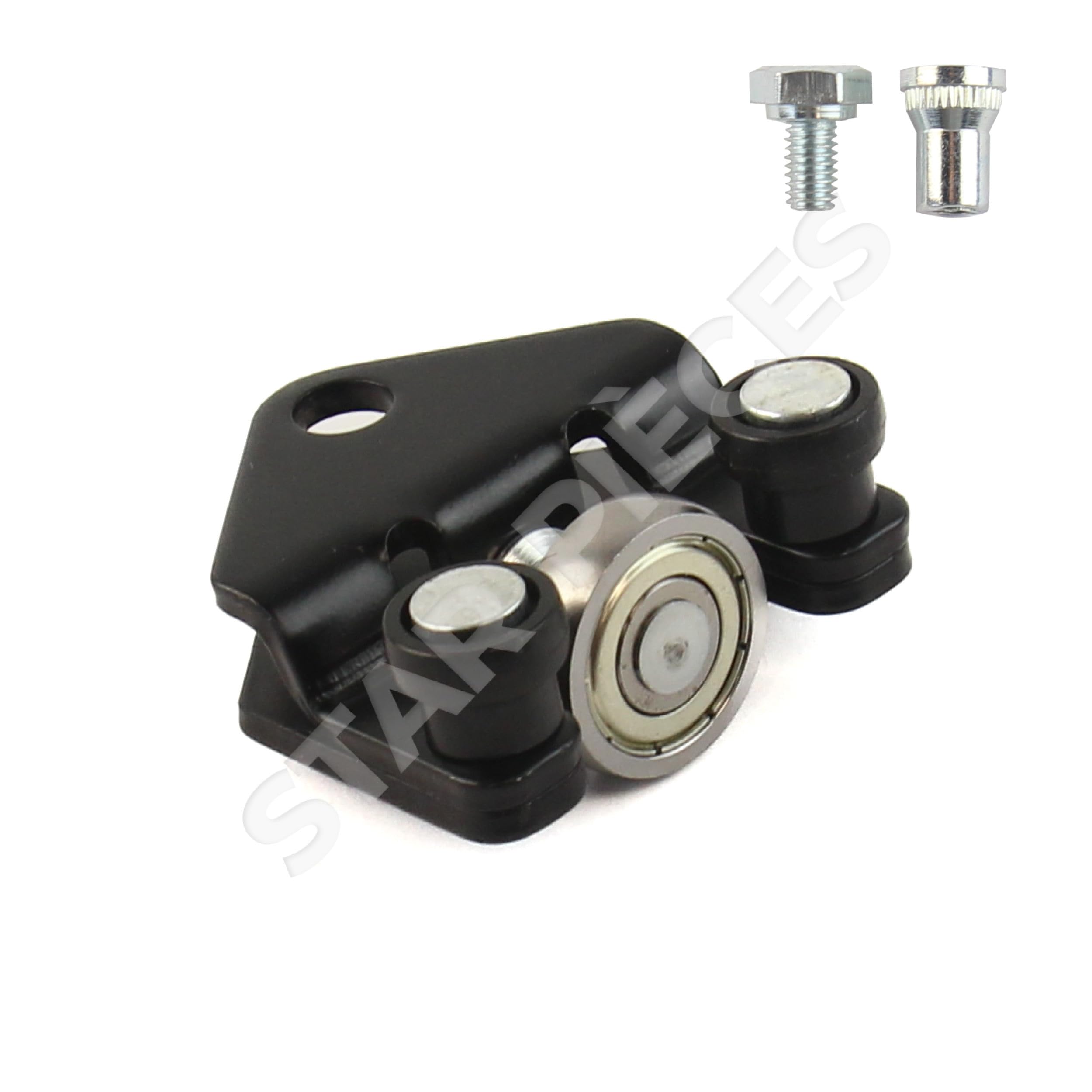 3 roulettes porte latérale + RAIL DE PORTE compatible pour Master 2, Movano A, Interstar (1997-2010) galets de porte coulissante + rail | Guide HAUT - MILIEU - BAS de porte