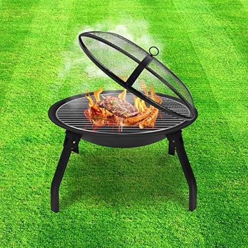 ALBERT AUSTIN Camping Firebowl Pit Stove For Garden Outdoor Heater Portable BBQ Grill (ROUND SHAPE)