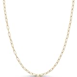 Amazon Essentials 14K Gold Plated Paperclip Chain Necklace