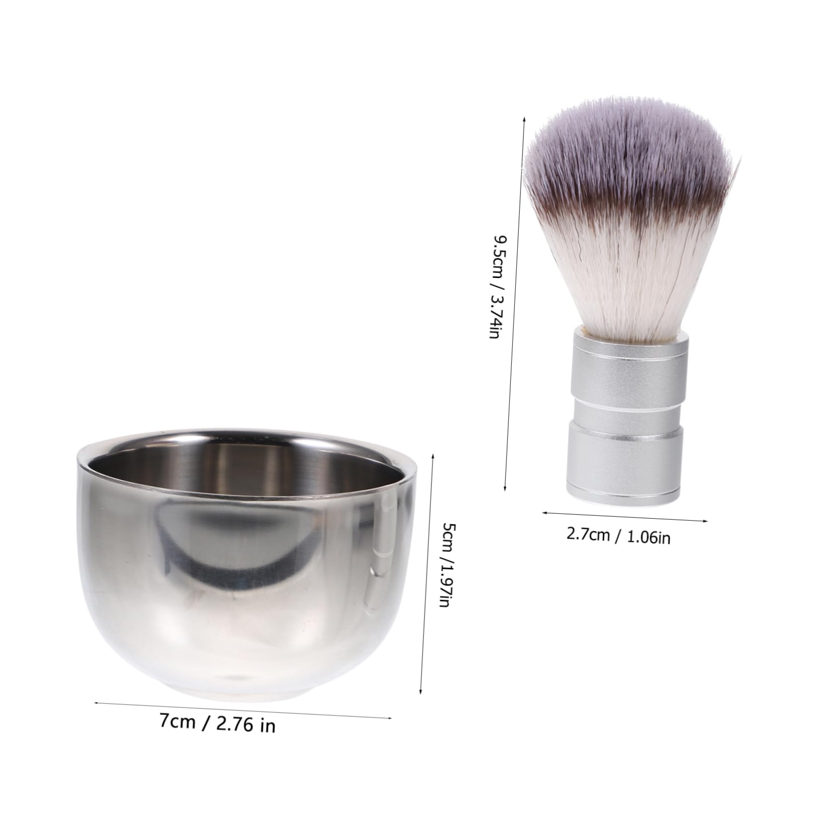 Alipis Spazzola Da Barba Nylon Con Ciotola Da Barba Acciaio Inossidabile Due Strati Colore Casuale Strumento Per Rasatura Confortevole e Tradizionale