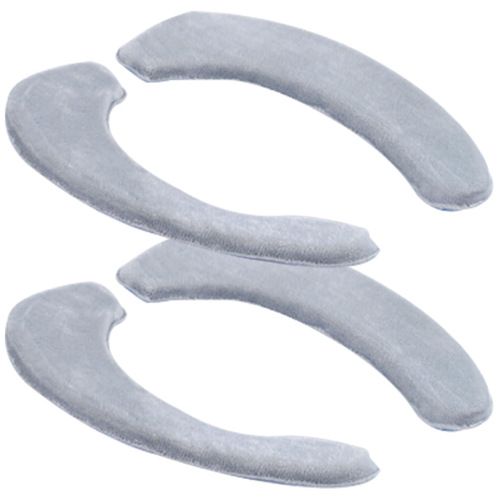 Wedhapy Toilet Seat Cushion Toilet Seat Covers 4Pcs/2 Sets Self-Adhesive Warm Padded Cushion Non Slip Soft Plush Warmer Pad Fits Most Seats