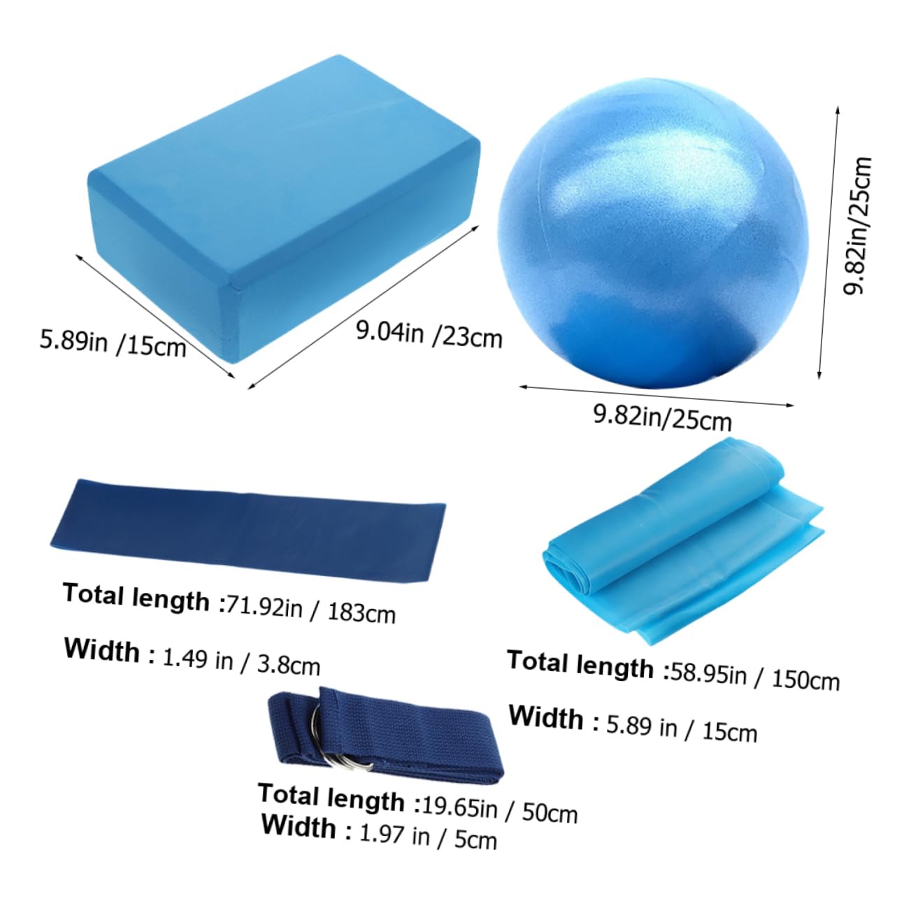 Mikikit Yoga Balls Set Big Yoga Accessories Kit for Beginners Fitness Levels Workout Gear Pilates Ball