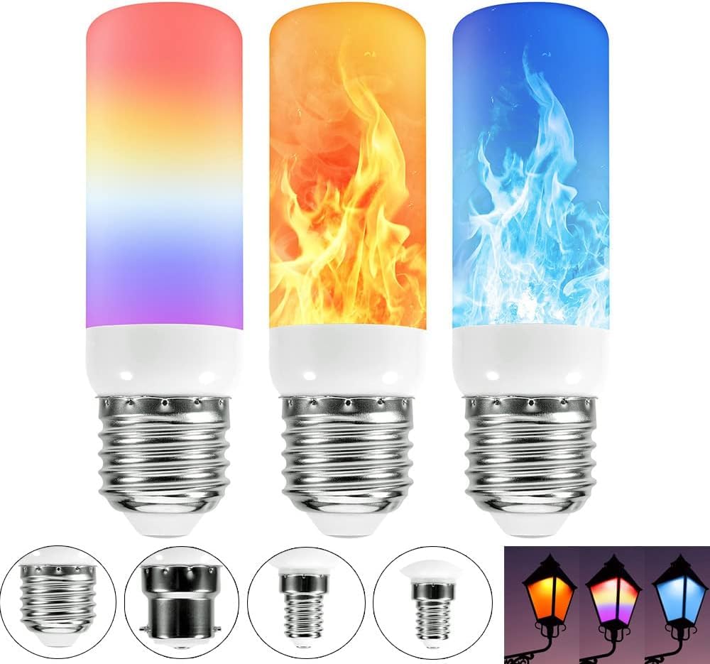 3w LED Fuoco Fiamma Lampadina Luci 3 modalità Dinamico Effetto Sfarfallio Lampada per Interni All'aperto Home Party Decoration
