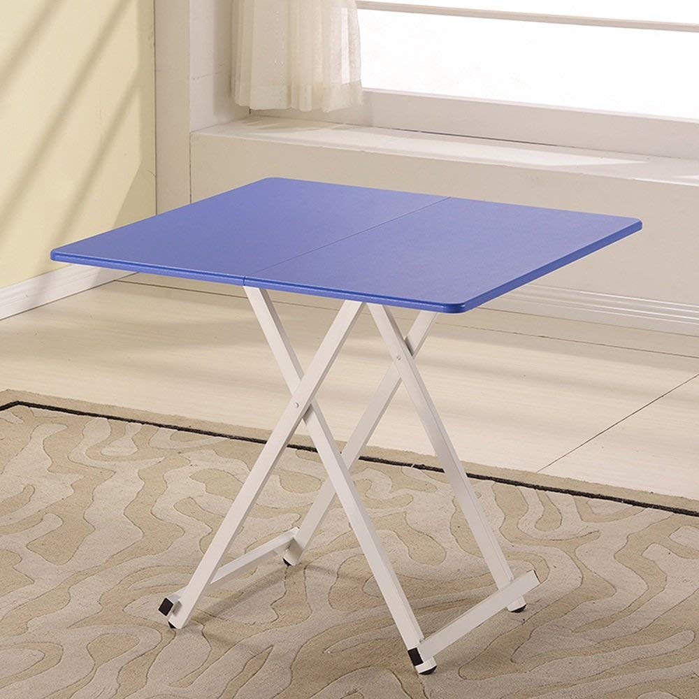 Folding table adjustable Square Table/Portable Table/Children's Writing Desk/Laptop Table/Home Solid Wood Storage Table / 80 * 80 * 72CM Can be rotated (Color : F)