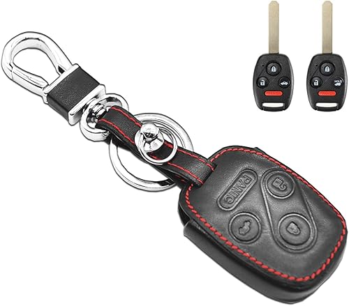 MECHCOS Compatible con Honda Accord Civic Pilot CR-V Element Accord Crosstour Fit Odyssey Ridgeline TL TSX ZDX Clarity Key Fob Funda de cuero