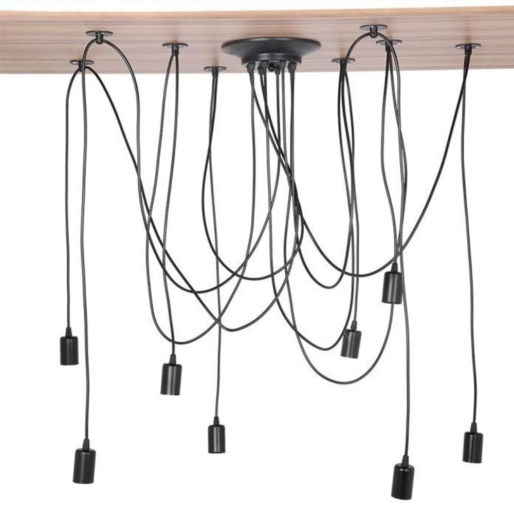 Luminaire suspendu rétro 12 bras pour l'ambiance feutrée d'un bar hôtel