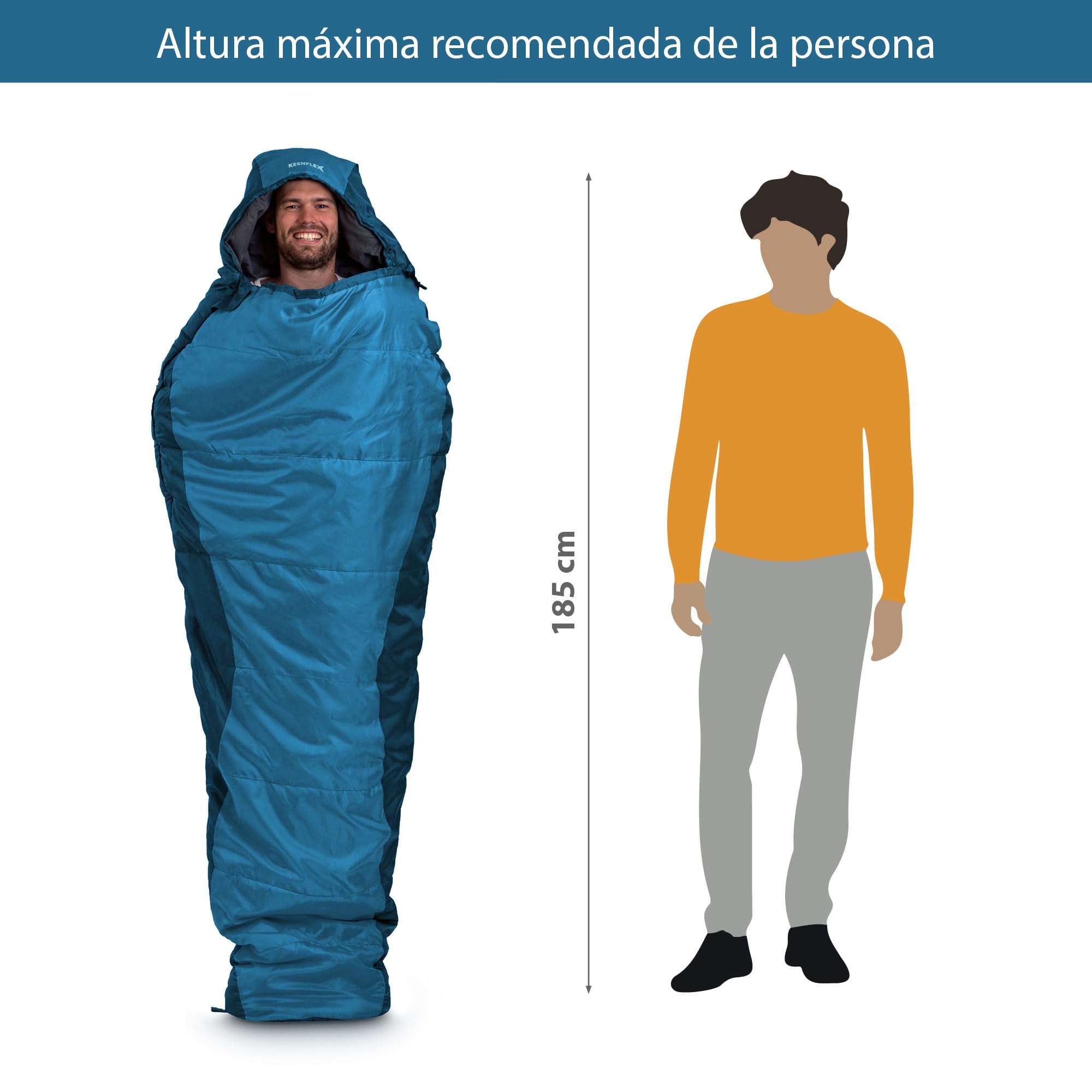 Saco de Dormir Momia 2-3 Estaciones Ultraligero & Compacto